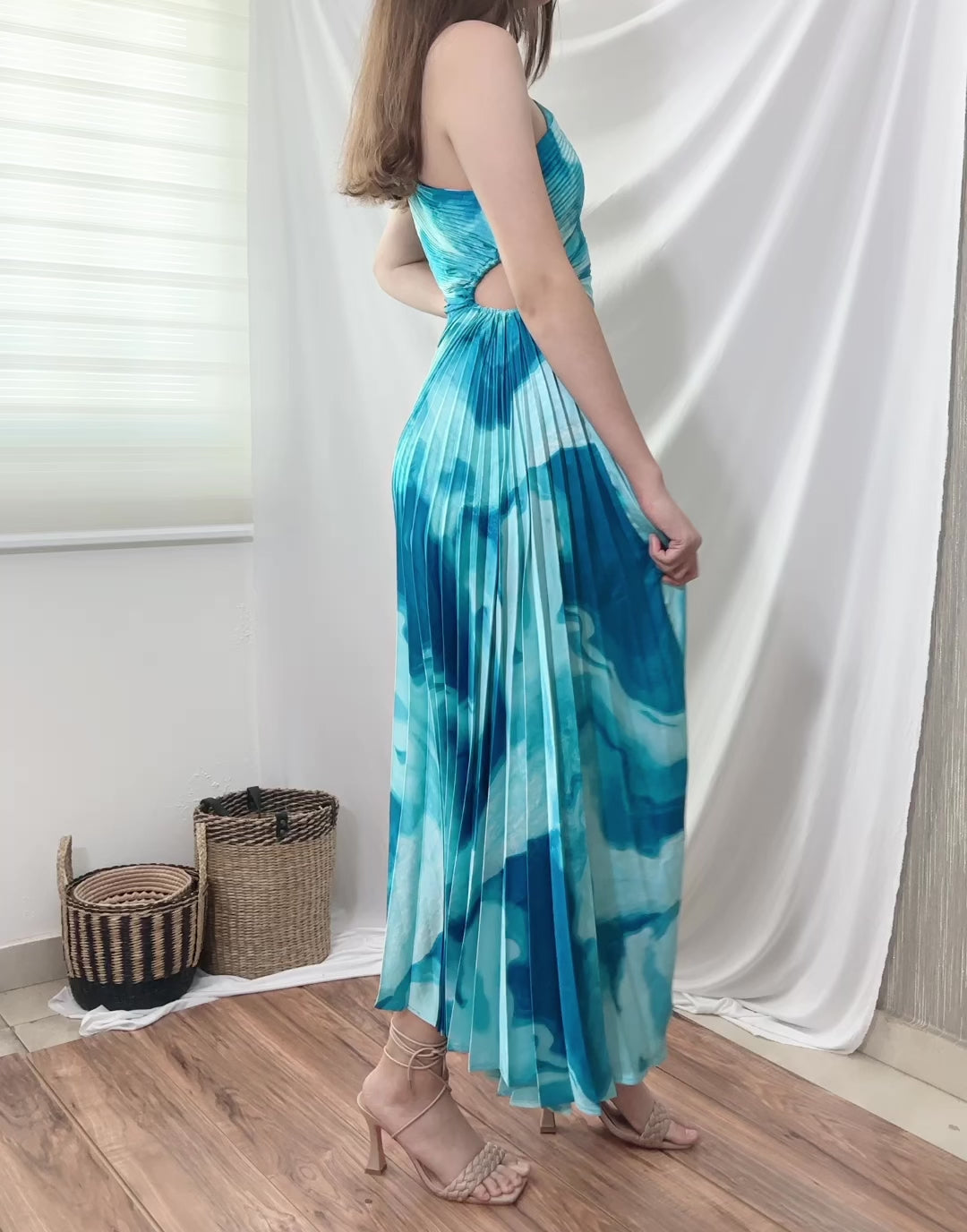 Vestido blue waves