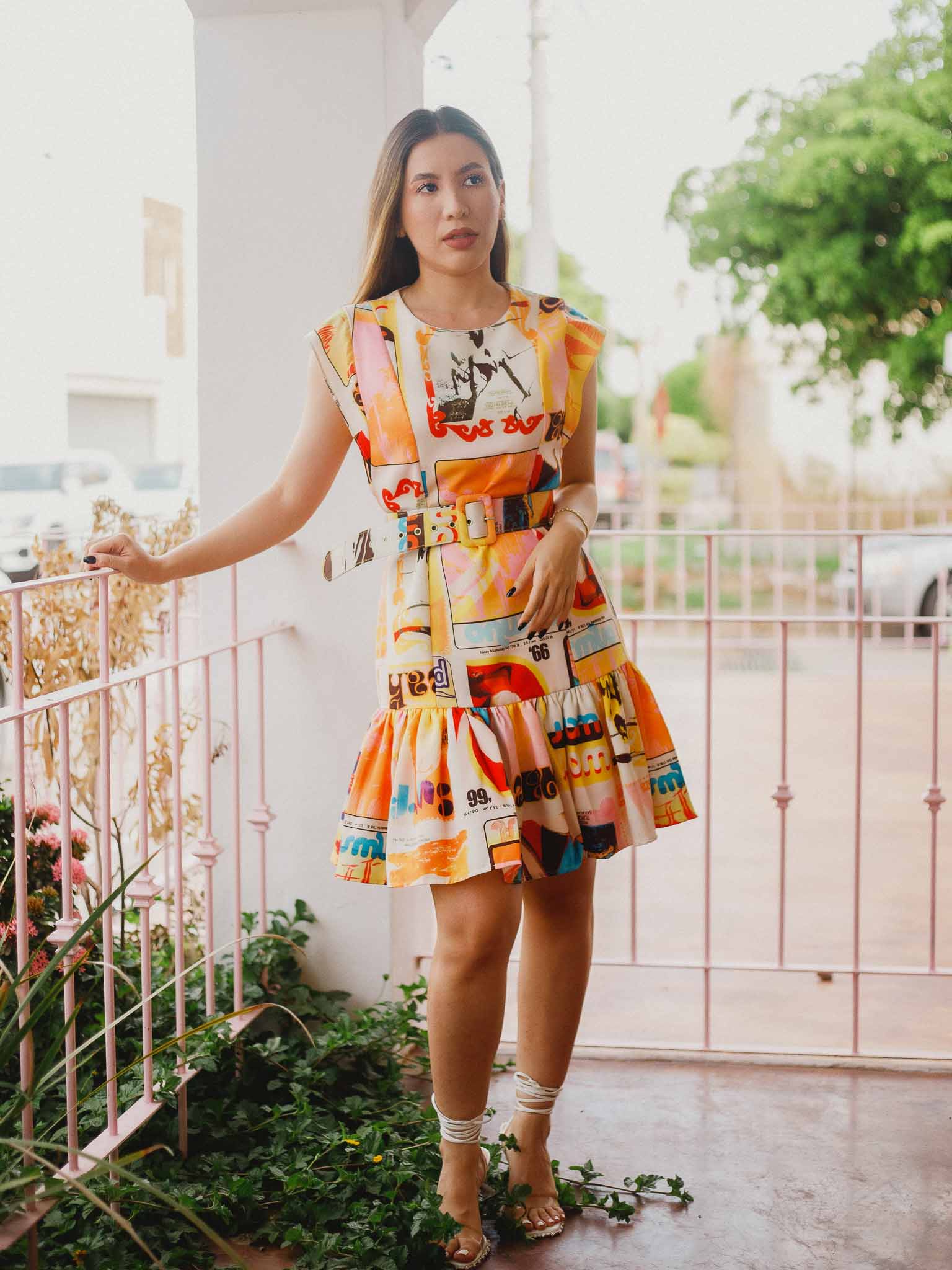 Vestido corto estampado