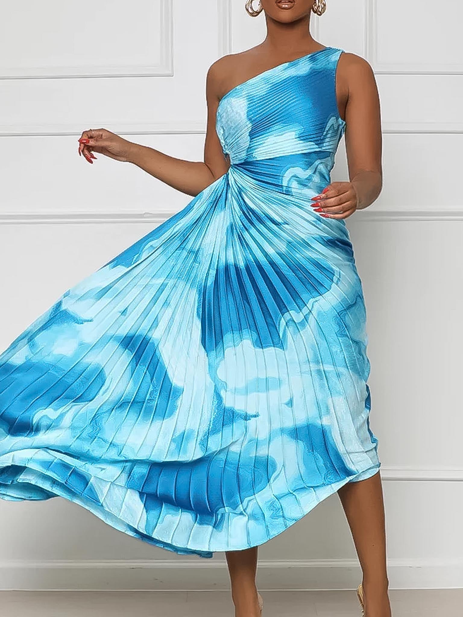 Vestido blue waves