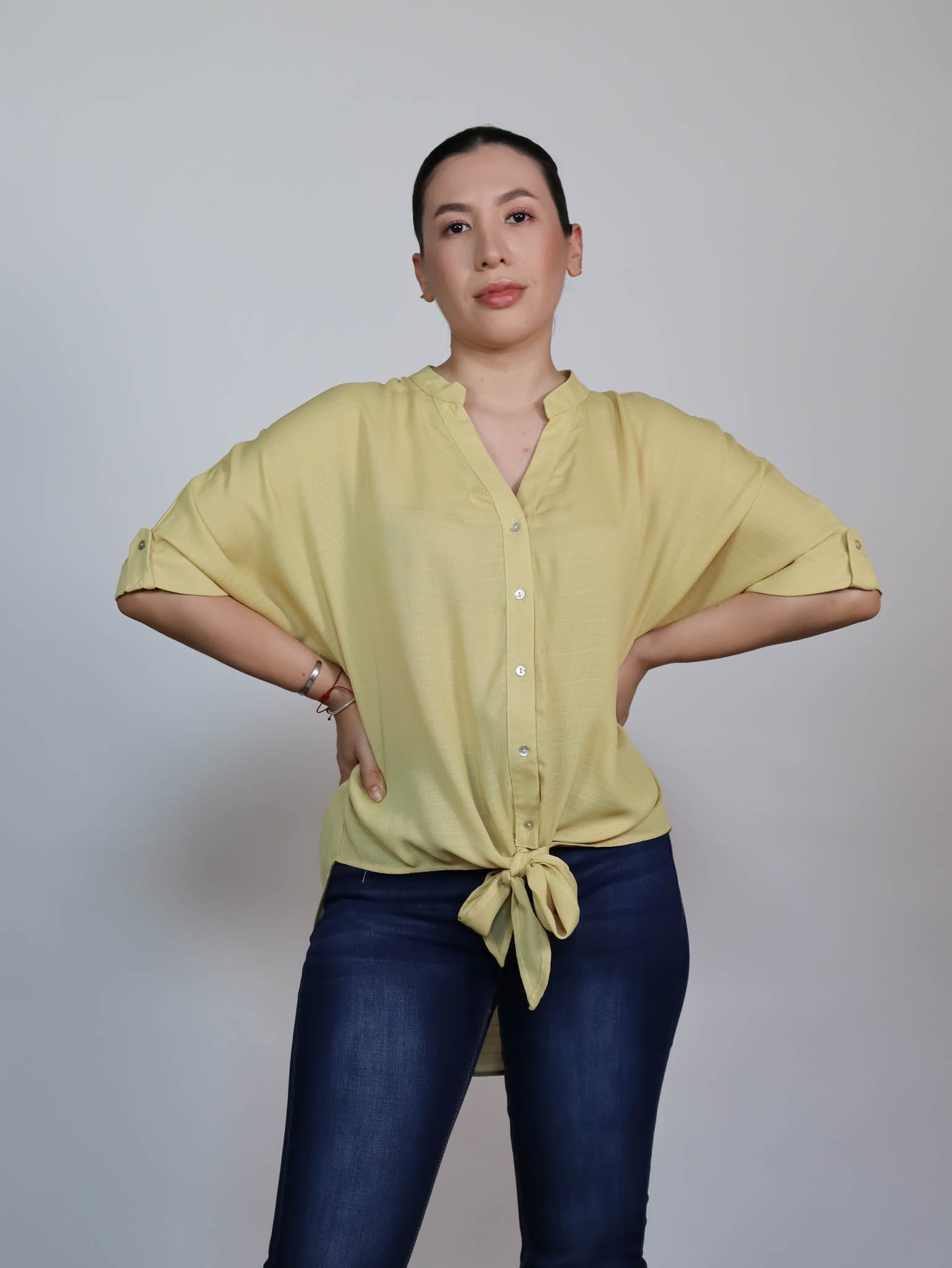 Camisera amplia con lazo