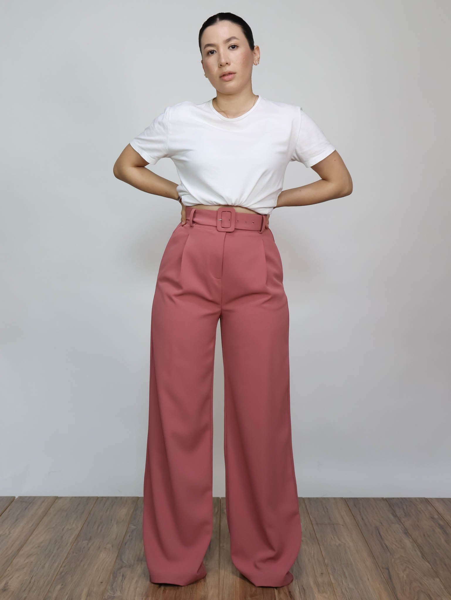 Pantalón ancho rosa