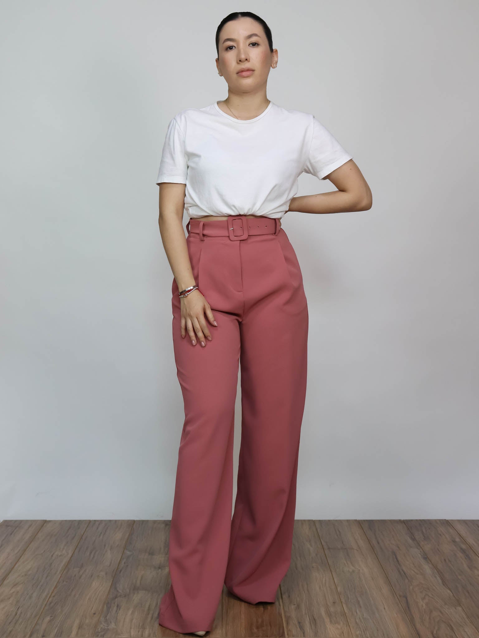 Pantalón ancho rosa