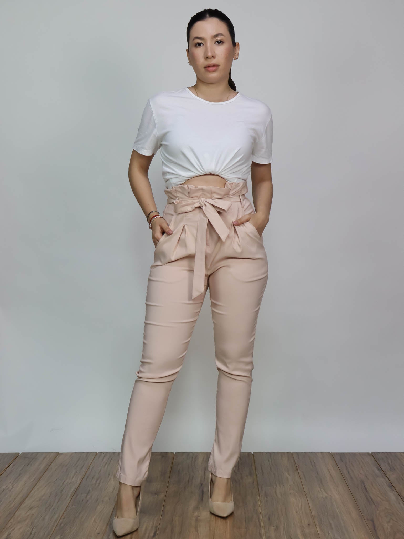 Pantalón stretch rosa