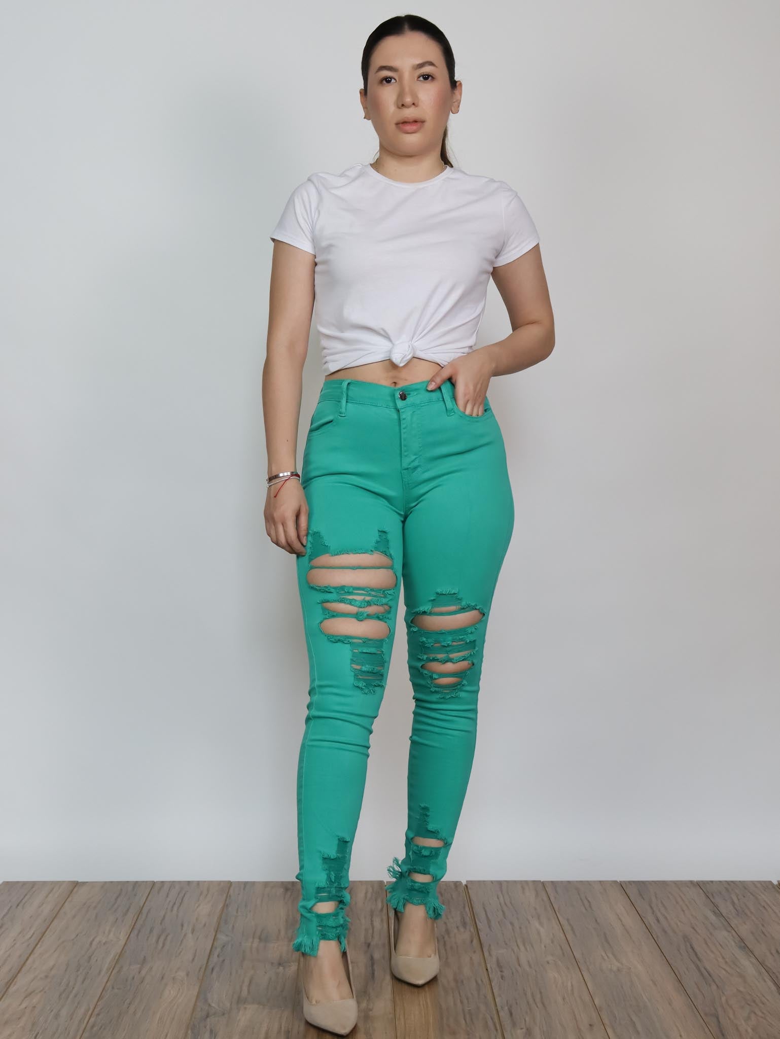 Pantalón verde aqua