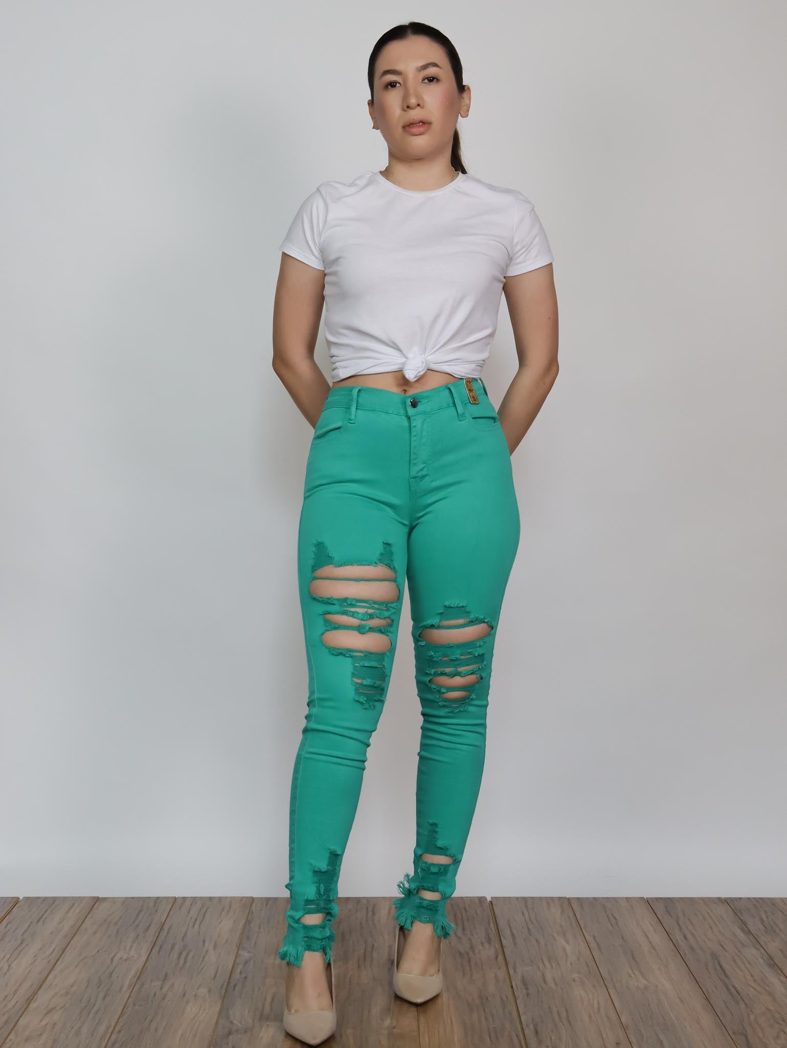 Pantalón verde aqua