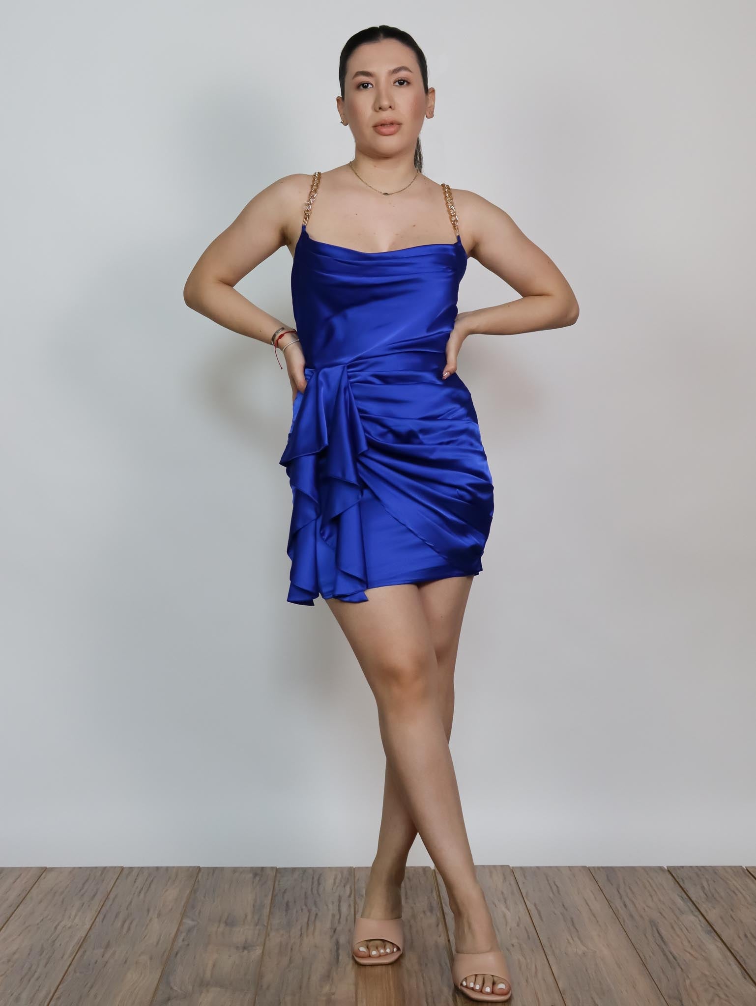 Vestido azul rey