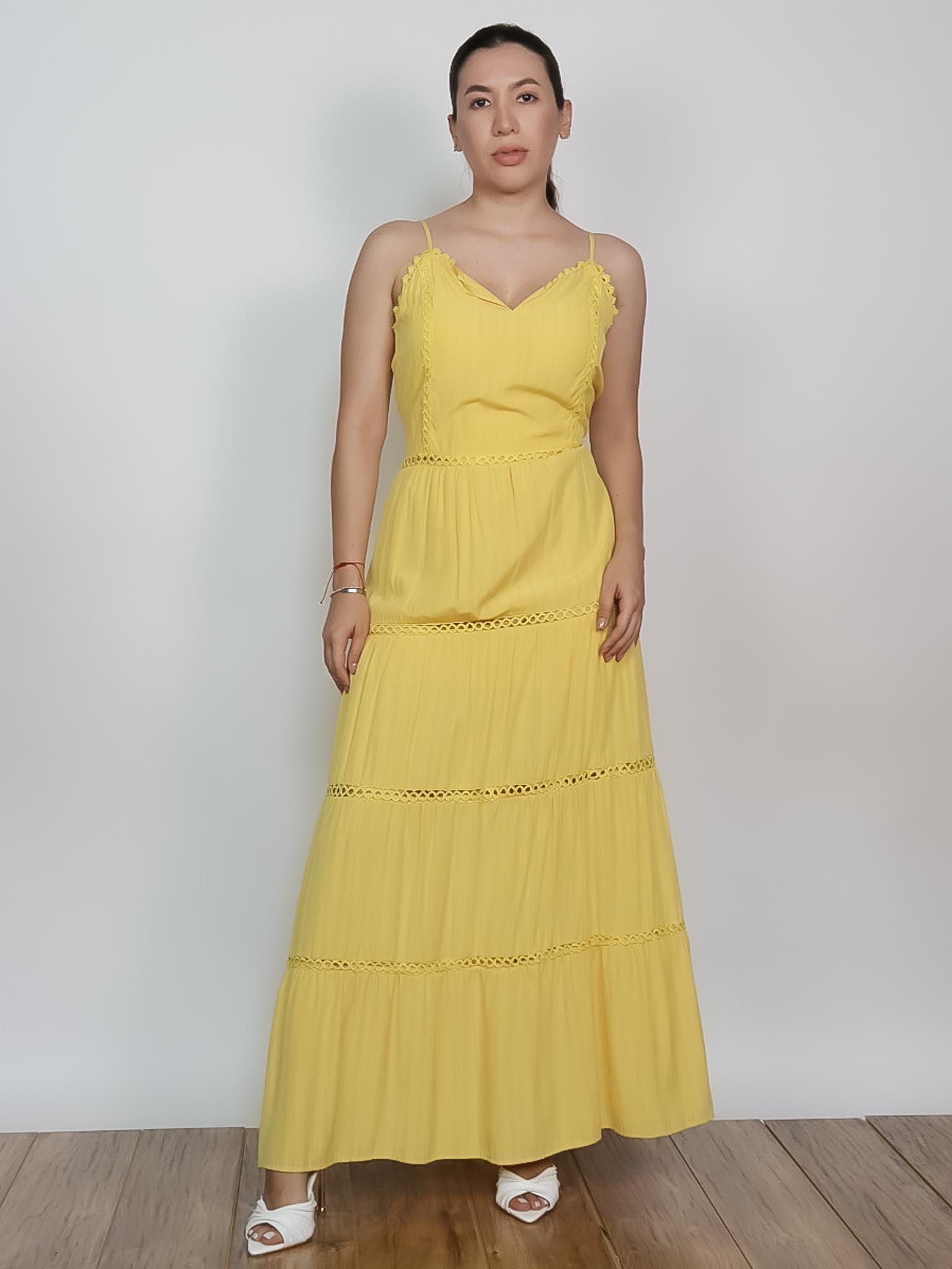 Vestido amarillo largo